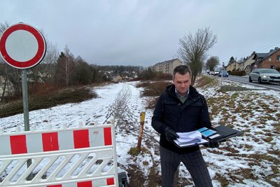 An der B 95 soll ein neuer Supermarkt entstehen. Bürgermeister Jörg Spiller begrüßt das Projekt.