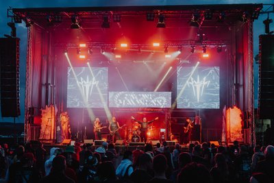 Die Band bei ihrem Auftritt auf dem Ankerberg im Juli.