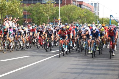 Die Deutschland-Tour, hier 2023 in Bremen, geht in diesem Jahr in Saarbrücken zu Ende.