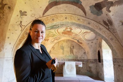 Susanne Tiesler ist Schlossleiterin auf Burg Kriebstein.