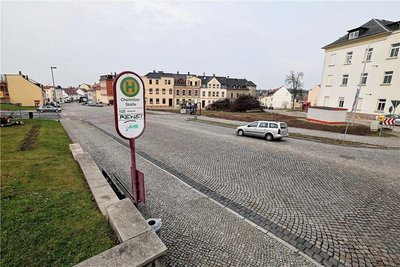 Die Grünfläche auf der Chemnitzer Straße soll fast verdoppelt werden.