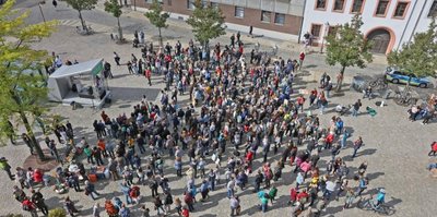 Teilnehmer des Klimastreiks am 20. September auf dem Zwickauer Kornmarkt.