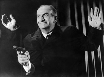 Der französische Schauspieler Louis de Funes als Inspektor Juve in "Fantomas" (1965). Kaum jemand konnte so unterhaltsam Grimassen schneiden wie der vor 100 Jahren geborene Louis de Funes. Die Komödien des unvergessenen Komikers sind Kult. Nein! Doch! Ooooh! 