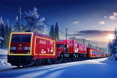 Der Weihnachtszug des US-Getränkeherstellers Coca-Cola macht in Leipzig Station. (Illustration)