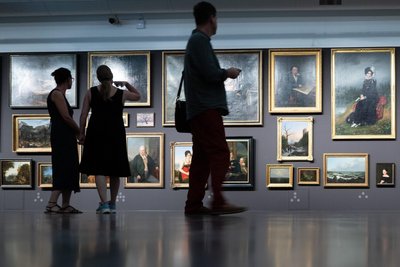 Blick in die am Sonntag zu Ende gegangene Caspar-David-Friedrich-Ausstellung im Albertinum in Dresden, zu der auch eine Schau im Kupferstich-Kabinett gehörte.