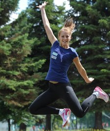 Der WM-Sommer kann kommen - Kristin Gierisch ist gut drauf.