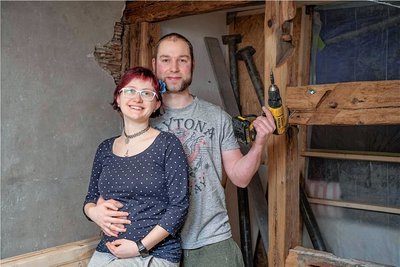 Hier wird das Baby von Nicole und Roy Franke wohnen - aber erst muss der Papa fertig renovieren. 