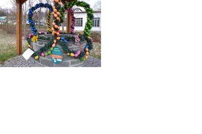 Den Osterbrunnen in Gelenau gibt es seit 2019.