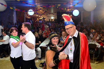 Faschingsauftakt 2015: Bürgermeisterin Maria Euchler und Vorstand Rico Luge im Hotel „Am Kriebsteinsee“ in Höfchen.