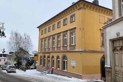 Das Gebäude der Feinbäckerei Fischer ist wahrscheinlich älter als das Schloss Augustusburg.