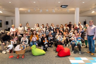 Etwa die Hälfte der im letzten Jahr in Burgstädt geborenen Kinder war der Einladung ins Rathaus gefolgt.