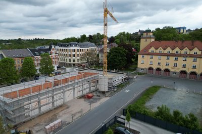 Für das neue Gerätehaus der Freiwilligen Feuerwehr Werdau ist nächste Woche Richtfest.