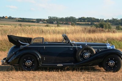 Der Mercedes 540 K gehört heute zu den wertvollsten Oldtimern überhaupt. Das "K" steht für Kompressor, der sich zuschalten ließ. Dann stieg die Leistung des Achtzylinders von 115 auf 180 PS.