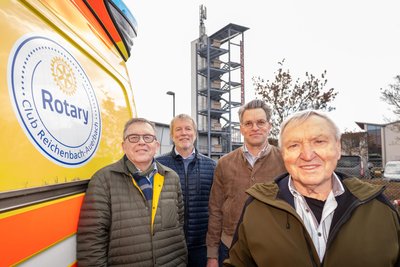 Die Mitglieder des Rotary-Clubs: Armin Staigis, Hans Neuser, Hendrik Mutschmann, Karl Schneider (von links).