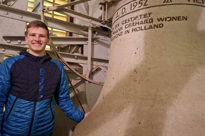 Johnny Geipel ist seit frühester Jugend von Kirchenglocken fasziniert. Jetzt war er in Werdau.