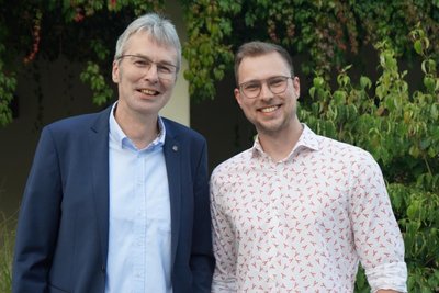 Die Doppelspitze des Rotary Clubs Annaberg: Paulinus Pauly (links) und Tobias Seckel.