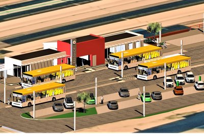 So soll der neue Haltepunkt mit Vorplatz künftig aussehen. Die Stadt will damit das gesamte Areal aufwerten.