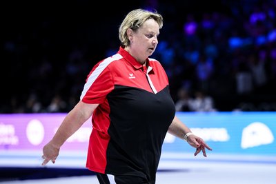 Österreichs Bundestrainerin Gabriele Frehse während des Wettkampfes im belgieschen Antwerpen. 