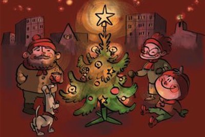 Das Bild „Chrieschwitz leuchtet“ fertigte Tilmann Trittmacher eigens für die Adventsaktion im Stadtteil Chrieschwitz.