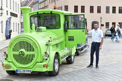 Die Silberstadtbahn in Freiberg mit Tim Grunewald am Steuer beendet am 30. Oktober ihre diesjährige Saison.