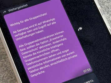 Kurz durchatmen, dann weg damit: Wer so einen KI-Kettenbrief bekommt, muss nichts "ab Samstag" einstellen – am besten einfach löschen.