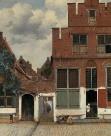 Häuseransicht in Delft (Die kleine Straße), um 1658. Auch dieses Vermeer-Gemälde kann bis Januar 2022 im Zwinger angeschaut werden. 