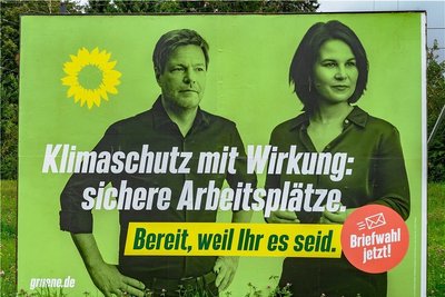 Wahlplakat der Grünen. 