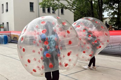 Die Funsportart Bubble-Soccer sorgte für jede Menge Vergnügen.