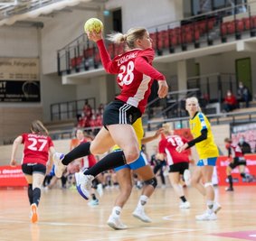 Die vom HC Rödertal nach Zwickau gewechselte Anna Frankova erzielte am Samstag in Halle sieben Tore für den BSV. 
