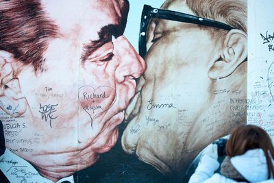 Die East Side Gallery in Berlin.