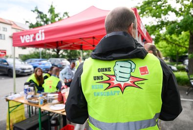 Verdi bestreikt den Einzelhandel erneut.