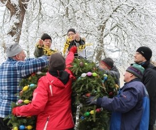 Der Brunnen in Johannstadt wurde am Wochenende zum Osterbrunnen. 