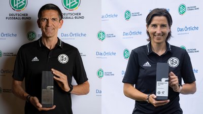 Deniz Aytekin und Katrin Rafalski mit den Preisen.