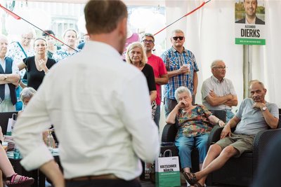 Michael Kretschmer auf Wahlkampftour.