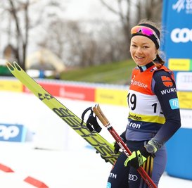 Hatte schon wieder gut lachen: Trotz des knapp verpassten Halbfinals war Skilangläuferin Anne Winkler vom SSV Sayda mit ihrem Auftritt beim Weltcup in Dresden zufrieden. 