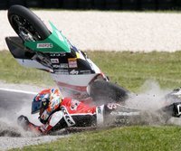Gestürzt: Sandro Cortese