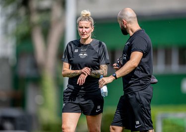 Anja Mittag beim Training