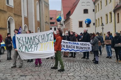 Im Januar 2025 hatte das Bündnis Freiberg klimaneutral zu einer Demo aufgerufen.