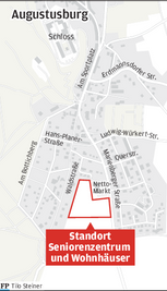 Übersicht: Standort Seniorenzentrum und Wohnhäuser