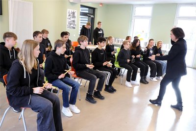 Die Ohain-Schüler bereiteten den Gästen aus Pribram einen musikalischen Empfang.