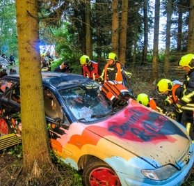 Zahlreiche Rettungskräfte waren an der Übung beteiligt. 