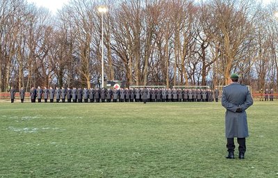 Auf dem Schützenplatz in Mittweida wurden am Donnerstag rund 100 Rekruten der Bundeswehr vereidigt. 