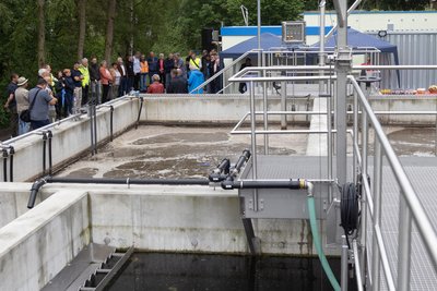 Zur Einweihung der modernisierten Anlage kamen auch Anwohner.