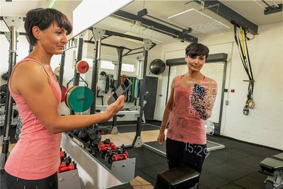 Auf 55 Quadratmetern kann im "Qube24" Mikro-Fitnessstudio in Dresden trainiert werden. 