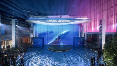 Soll auch abends ein Hingucker sein: Rendering einer Lichtshow am neuen Museum of Exploration.