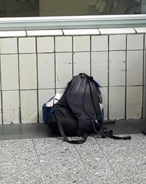 Dieser herrenlose Rucksack sorgte für eine Teilsperrung des Hauptbahnhofs in Chemnitz.