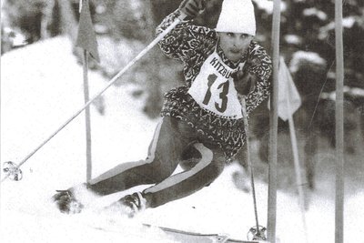 Eberhard Riedel, hier 1963 beim Slalom in Kitzbühel, schaffte es besonders in den 1960er-Jahren, in die Weltspitze vorzudringen.