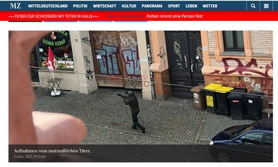 Die Mitteldeutsche Zeitung veröffentlichte auf ihrer Website ein Foto vom mutmaßlichen Täter.