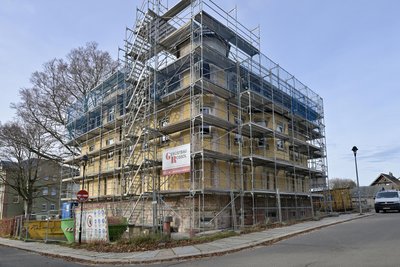 Das ehemalige Stadtambulatorium in Eibenstock wird zum Wohnhaus umgebaut.