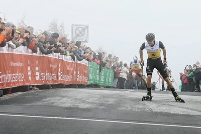 Terence Weber vom SSV Geyer wurde als drittbester Deutscher hinter Johannes Rydzek (2.) und Julian Schmid (4.) Fünfter. 